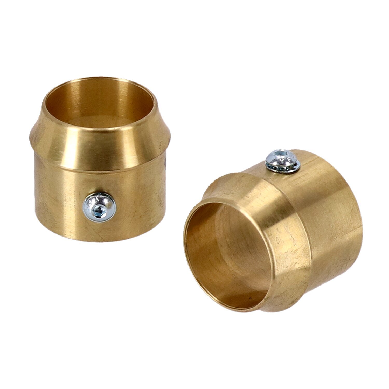 Paughco, Brass exhaust tip set. 2" Short curve