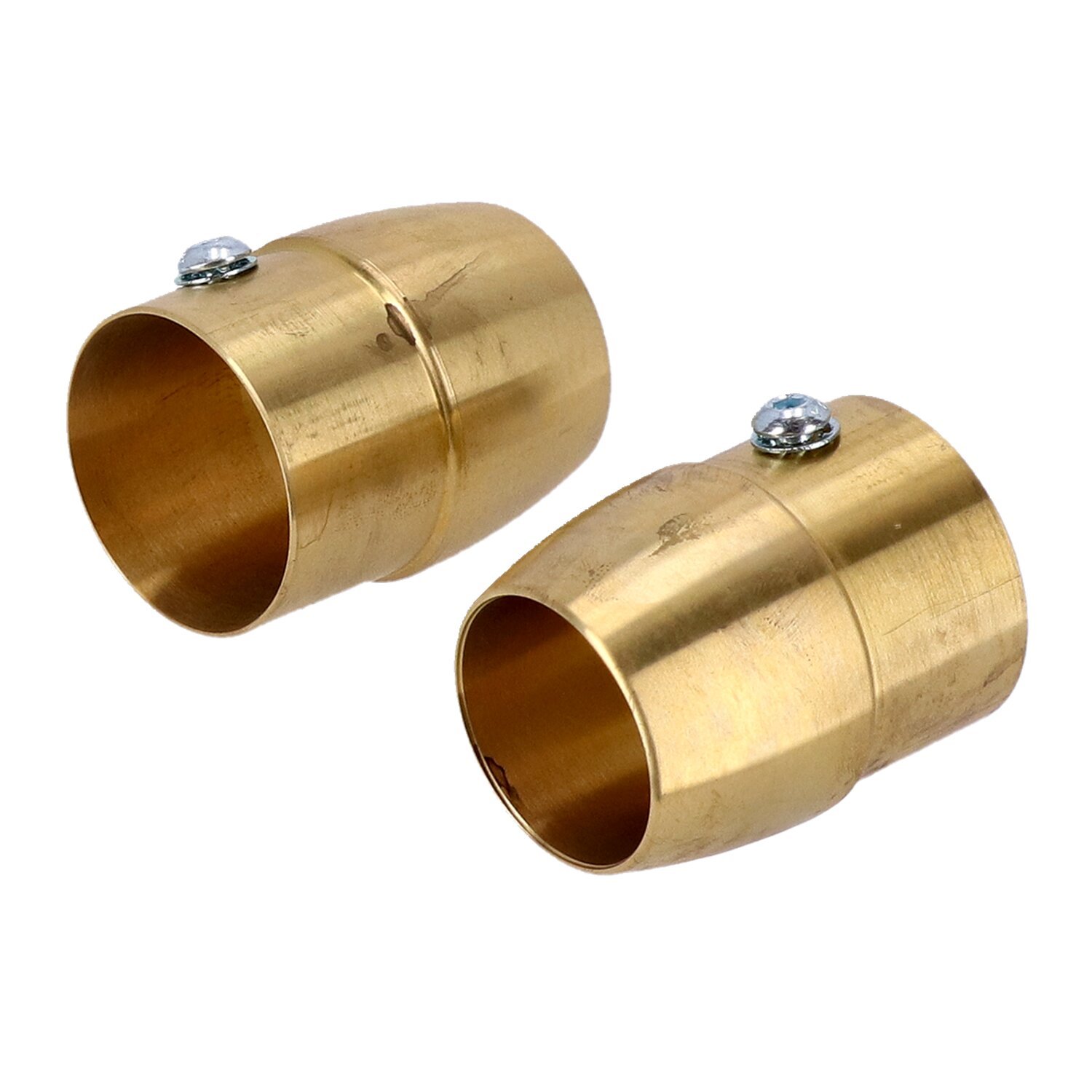 Paughco, Brass exhaust tip set. 2" Tapered