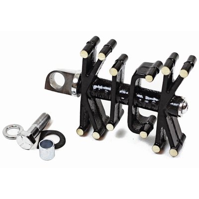 Black painted. 
Solid brass kick pedal. 
With anti-slip 'KICK' lettering in the design. 
Mounting bolt and hardware included.