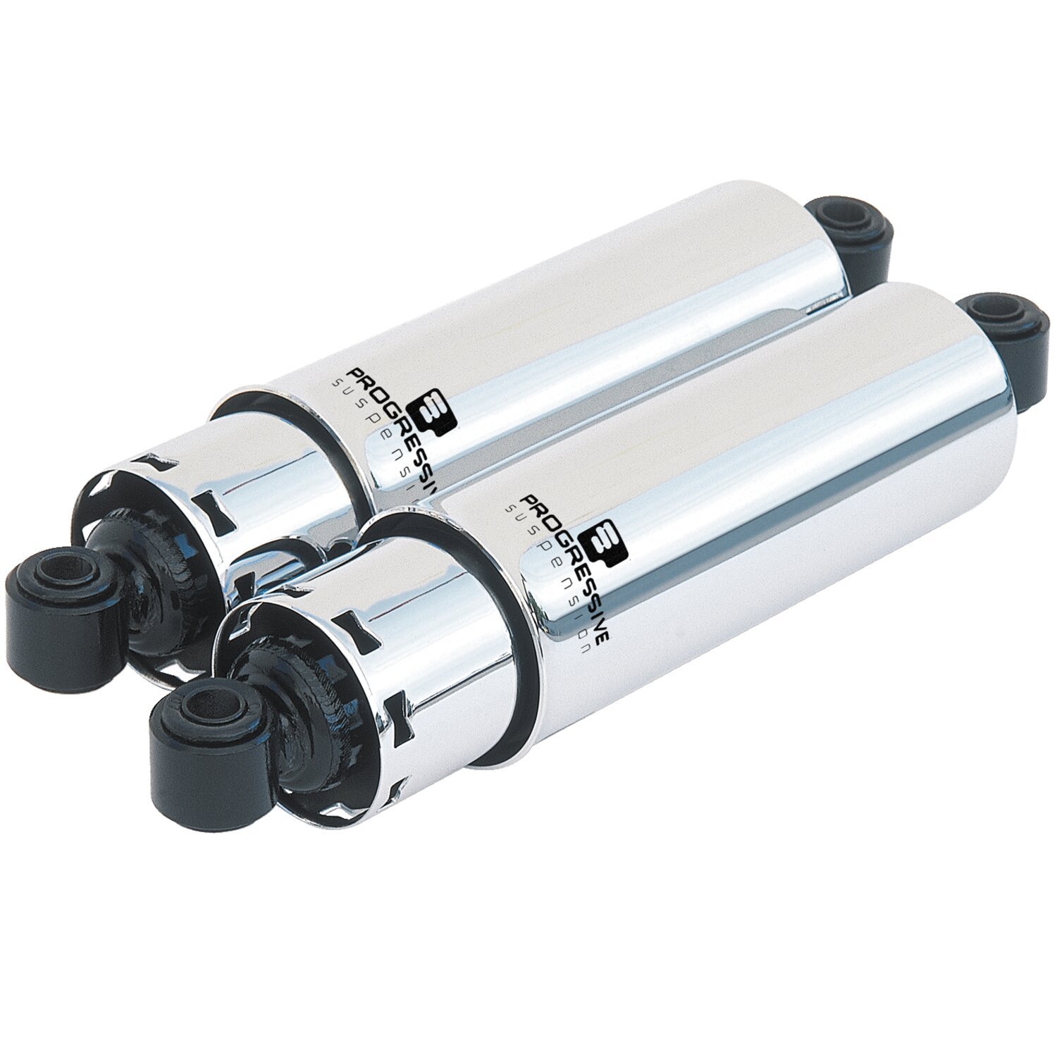 PS, 412 series shock set. 11". Heavy Duty. Chrome full cover
