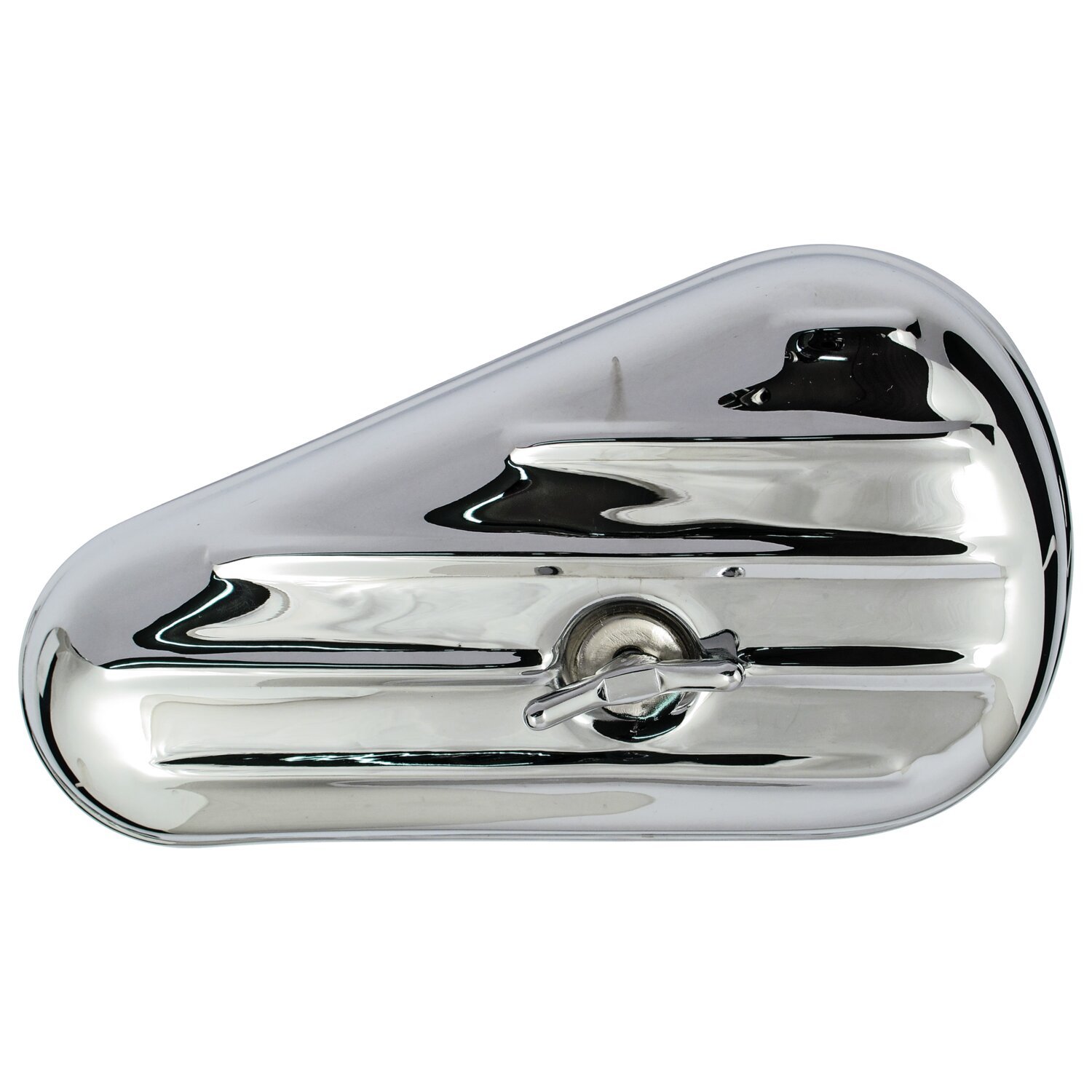 Paughco, early style tool box ribbed, Chrome