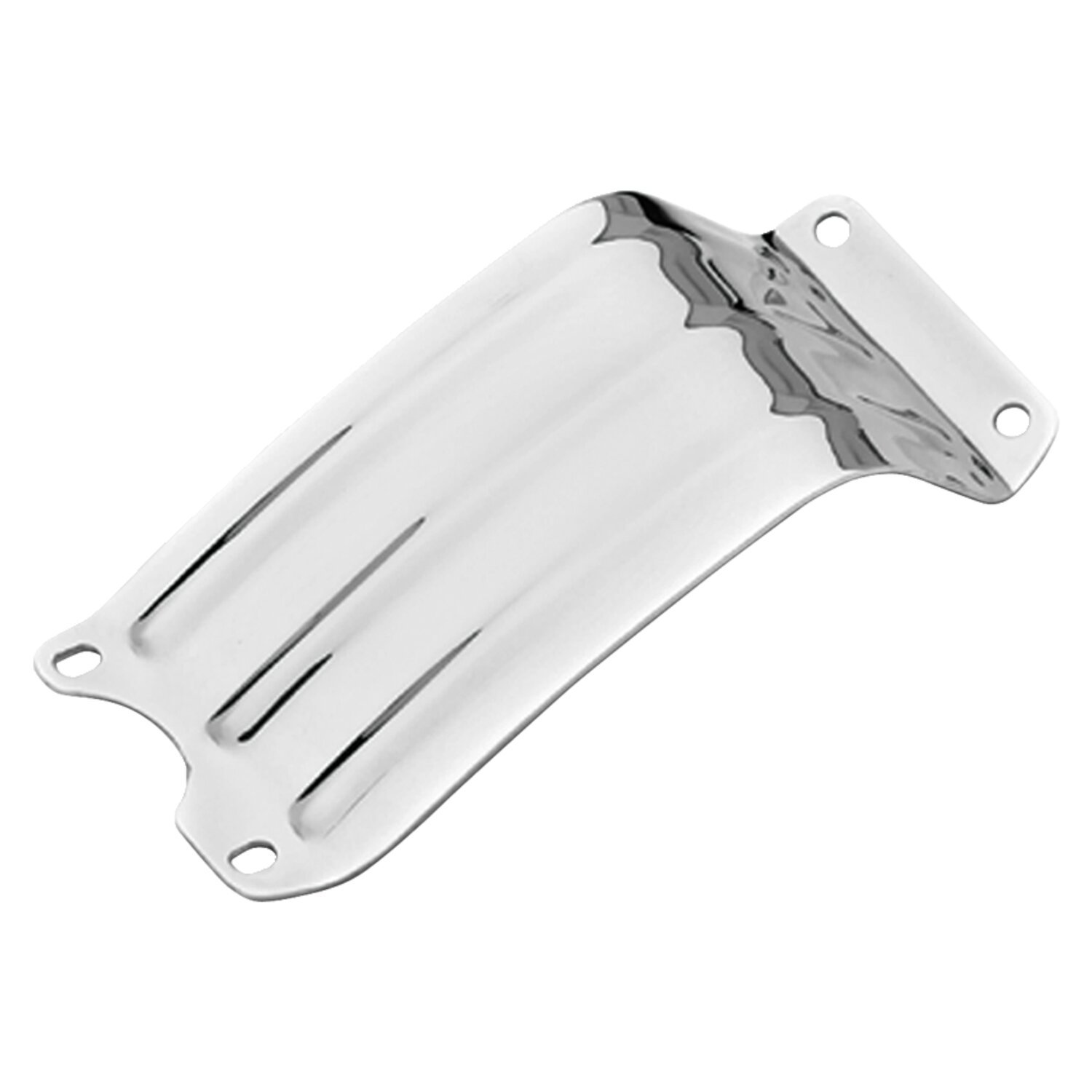 Paughco, engine skid plate. Ribbed, Unpainted, Chrome