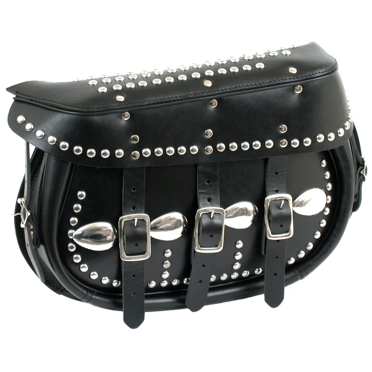 King saddlebags, black, studded