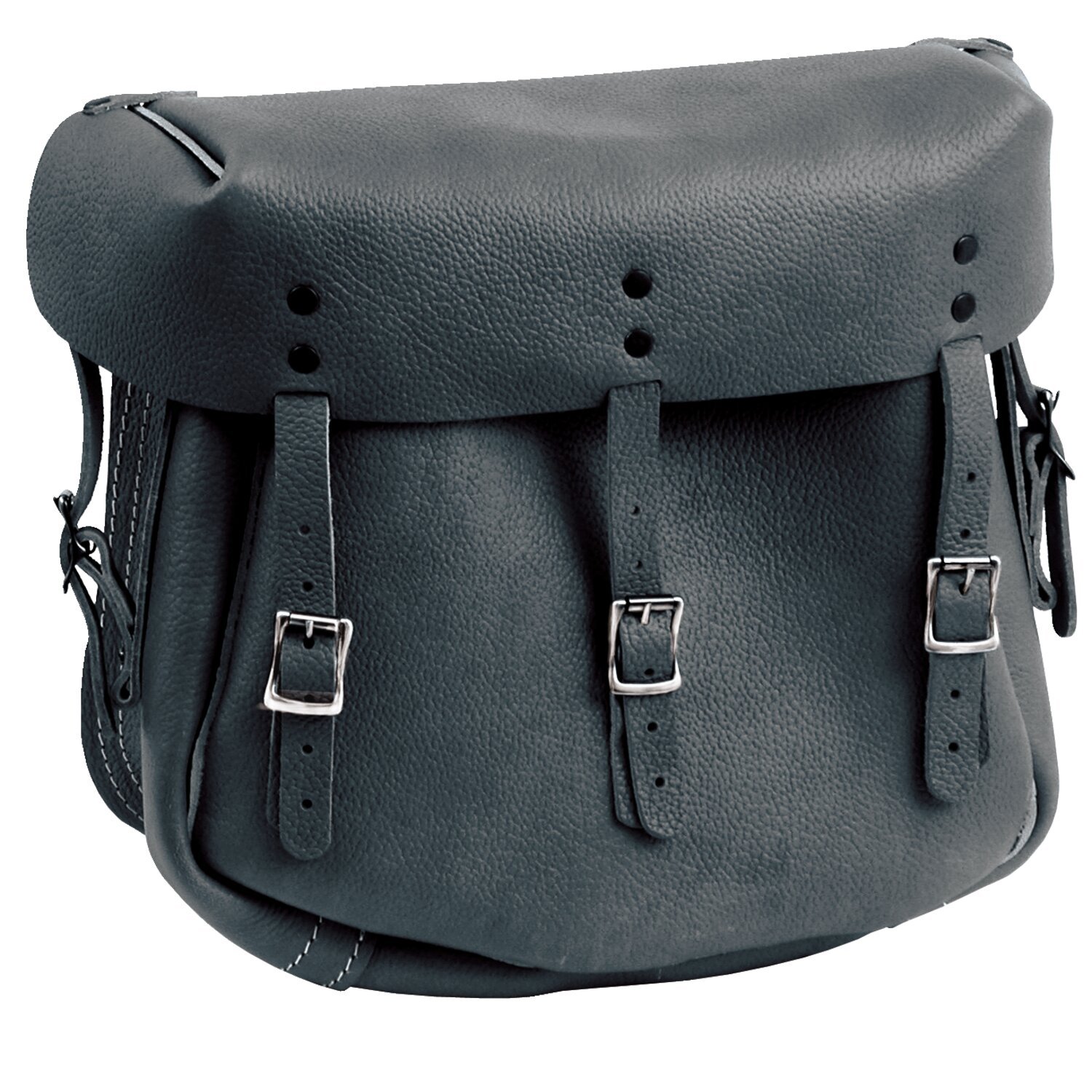 Army style leather saddlebag set