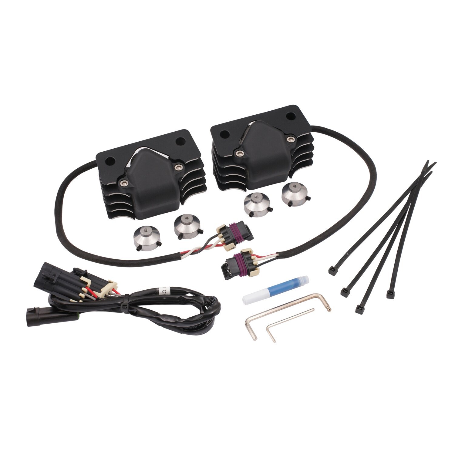 Accel, Stealth Cop super coil kit. Black w/polished fins