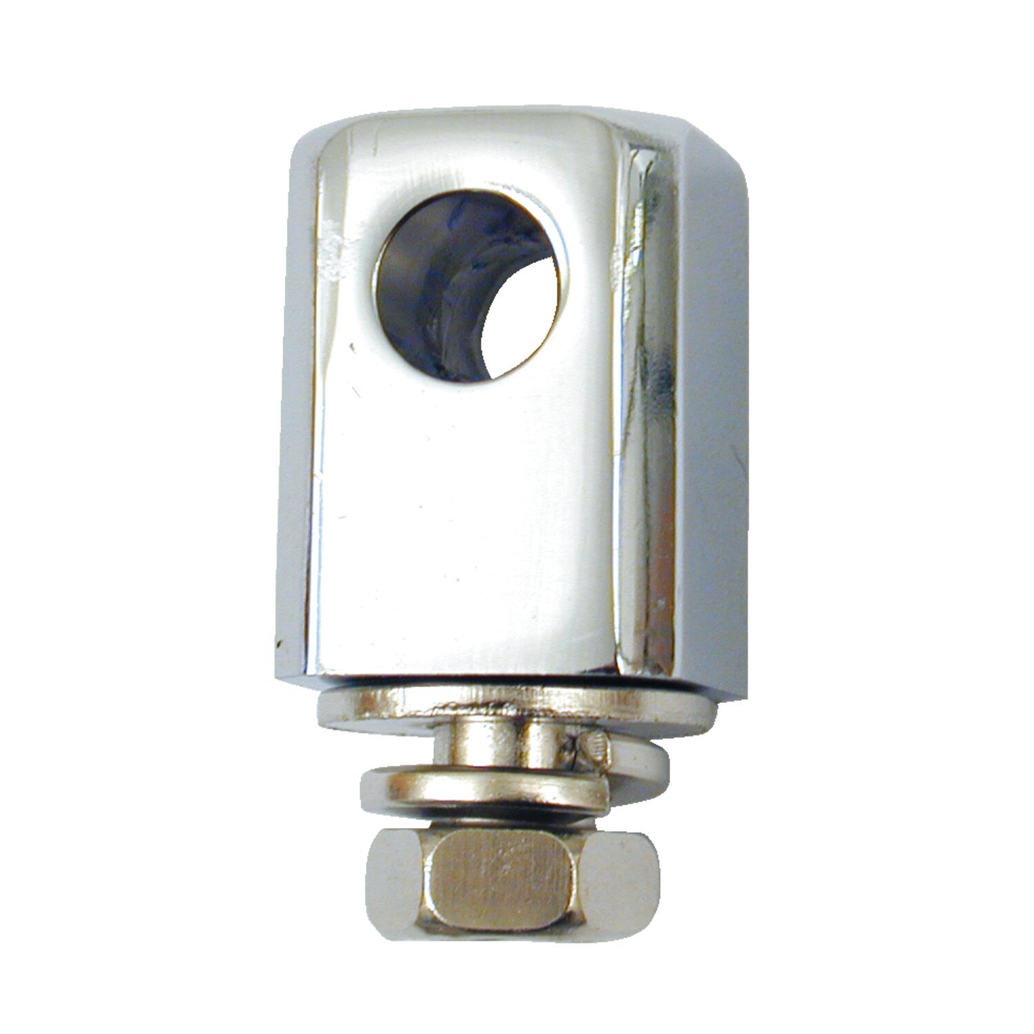 Bates style headlamp mount block, Chrome