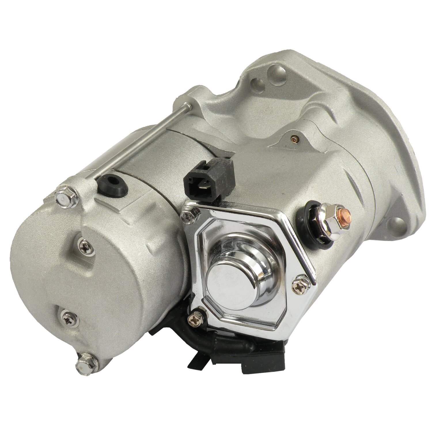 WAI, 1.4kW. starter motor. Aluminum finish, Silver, Clear
