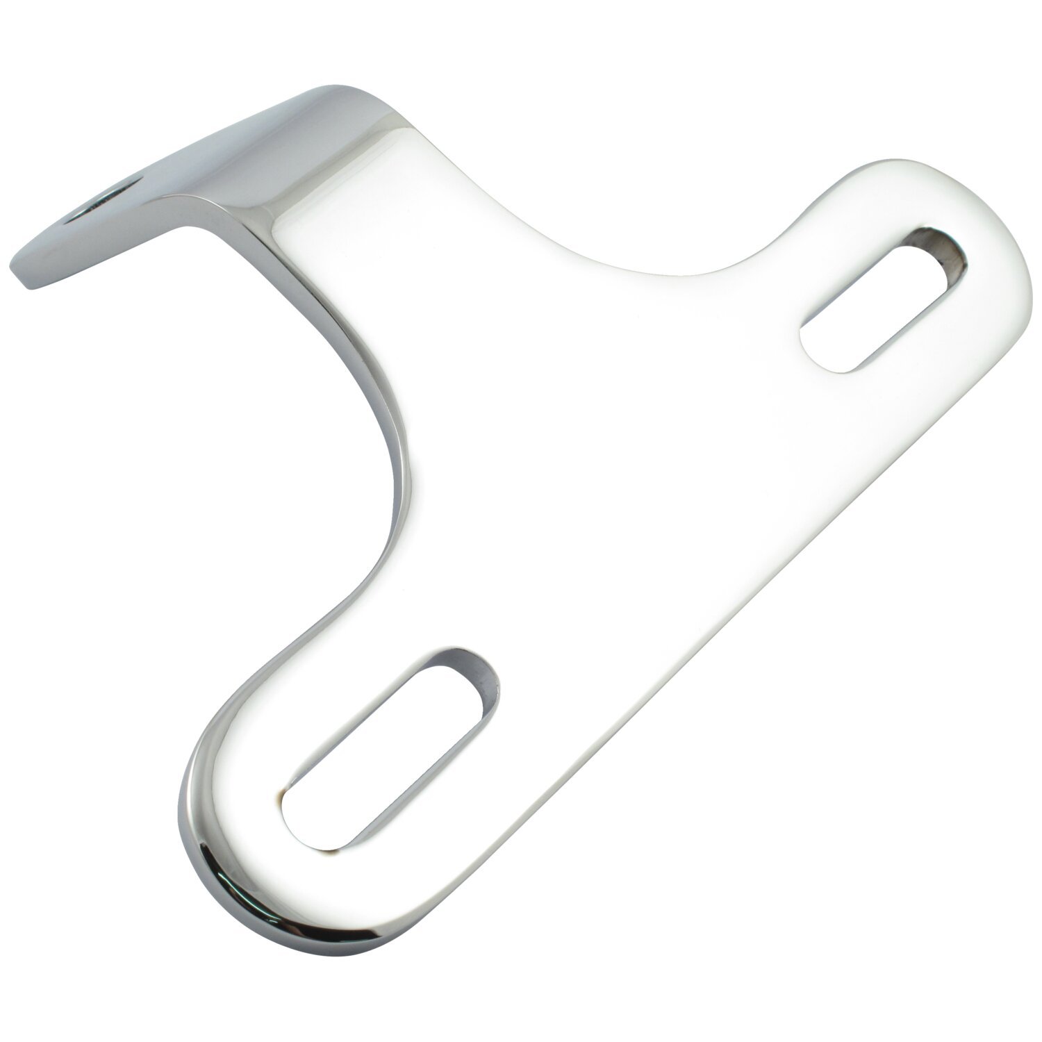 Custom headlamp bracket, slotted, Chrome