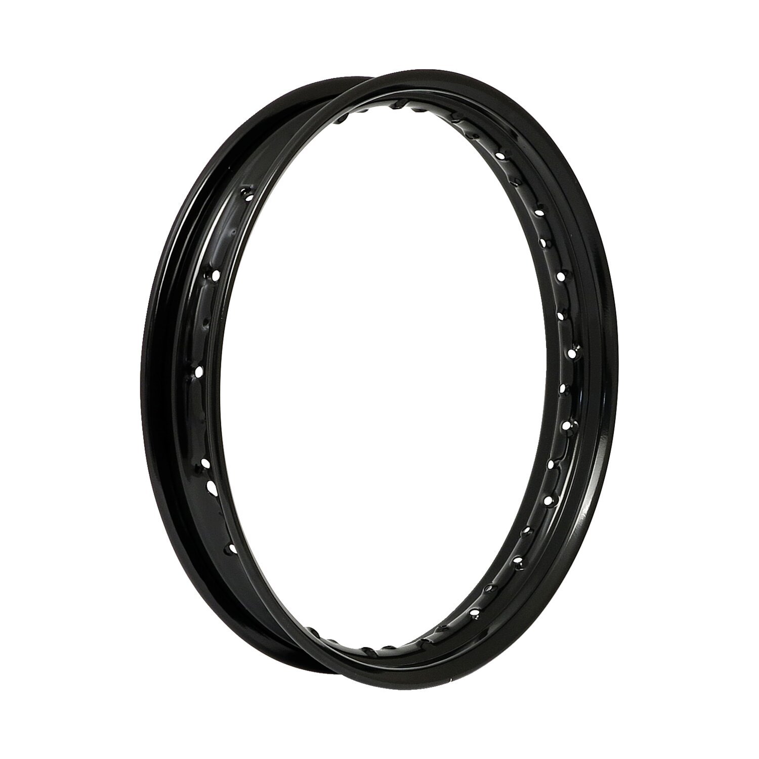 WL wheel rim 2.15x18. Black powder coated, steel Black, Matte
