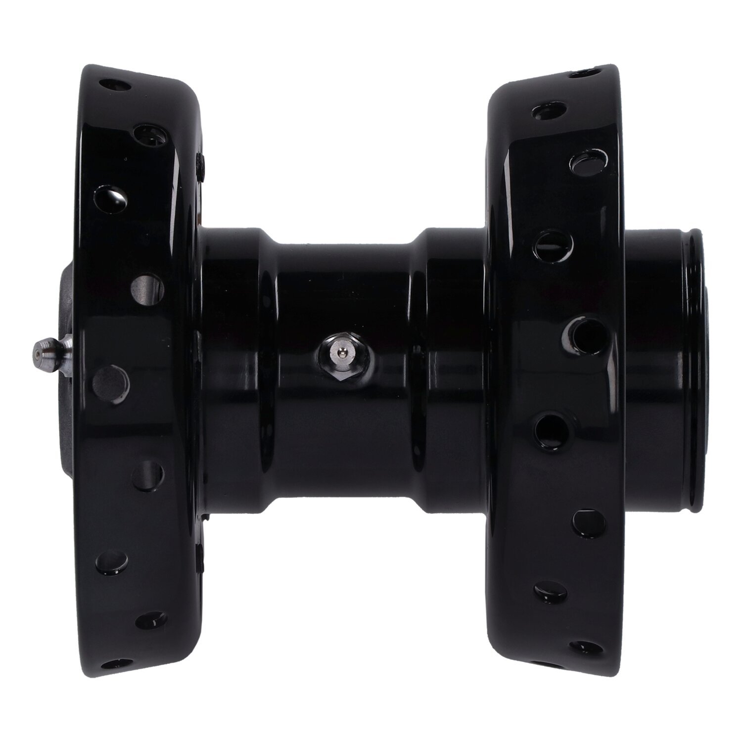 Custom Star hub, for OEM axle. Black with, star Black, Chrome