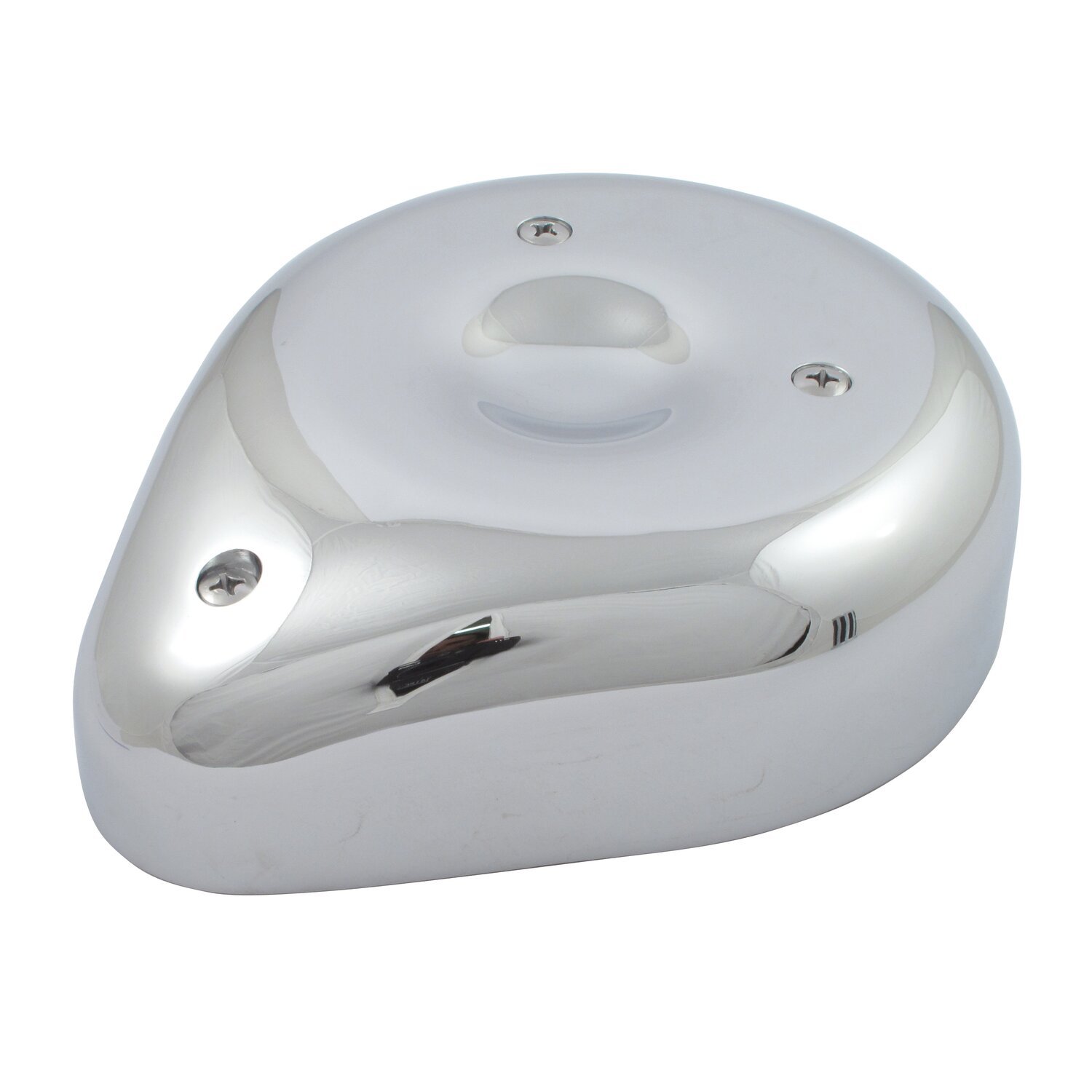 Teardrop CV air cleaner assembly, Silver, Chrome