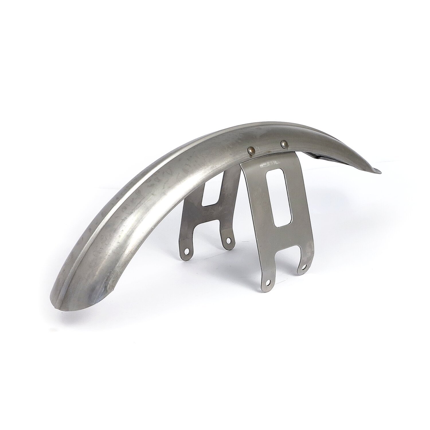 49-84 FL custom narrow front fender. Raw steel, ribbed, Unpainted