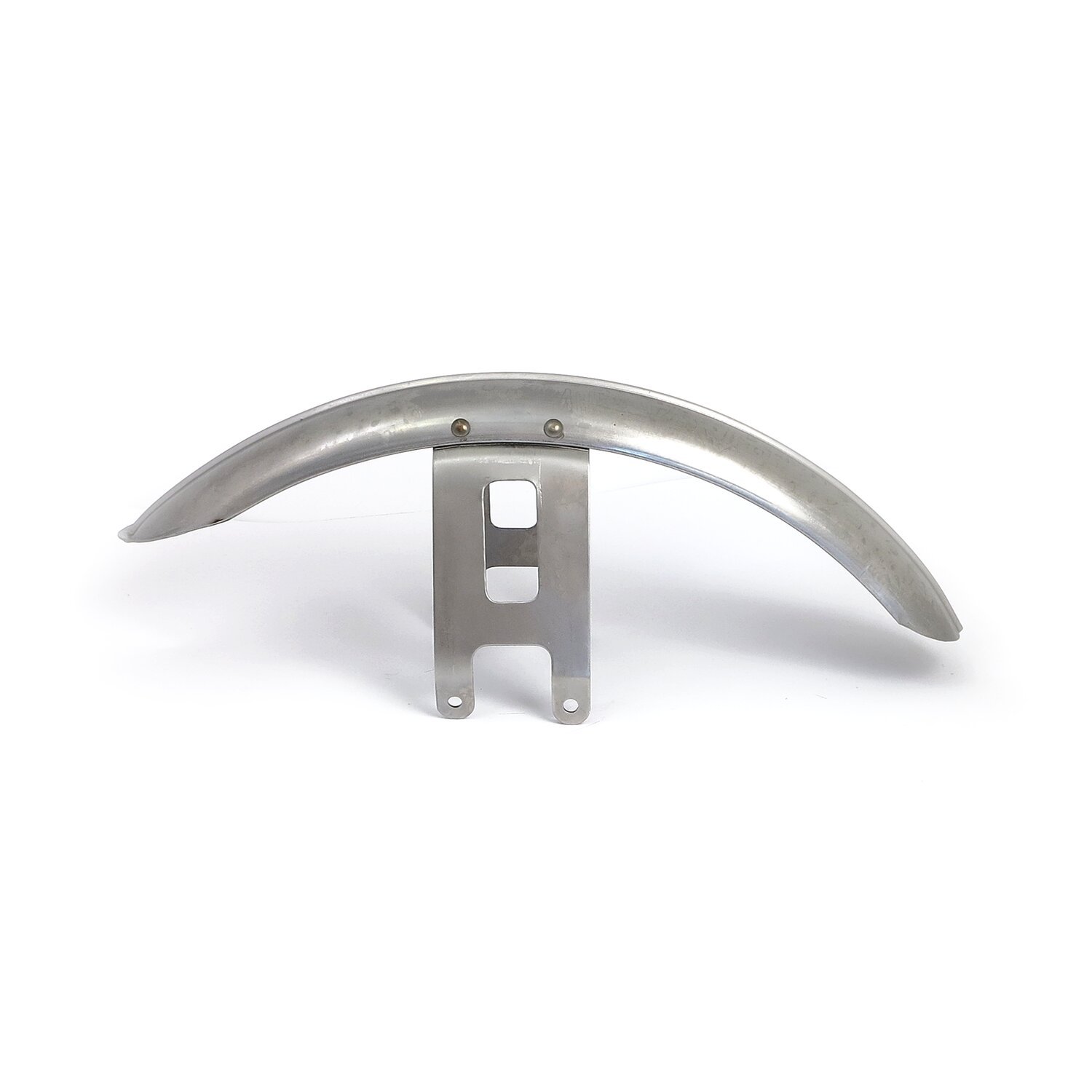 49-84 FL custom narrow front fender. Raw steel, ribbed, Unpainted