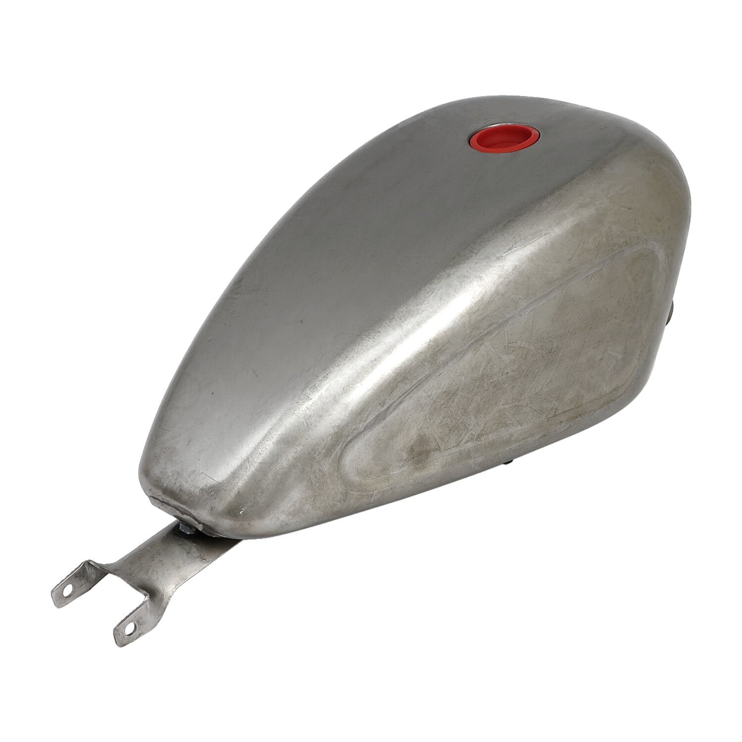 Gas tank, XL dished style. 3.3 gallon, Unpainted, Raw