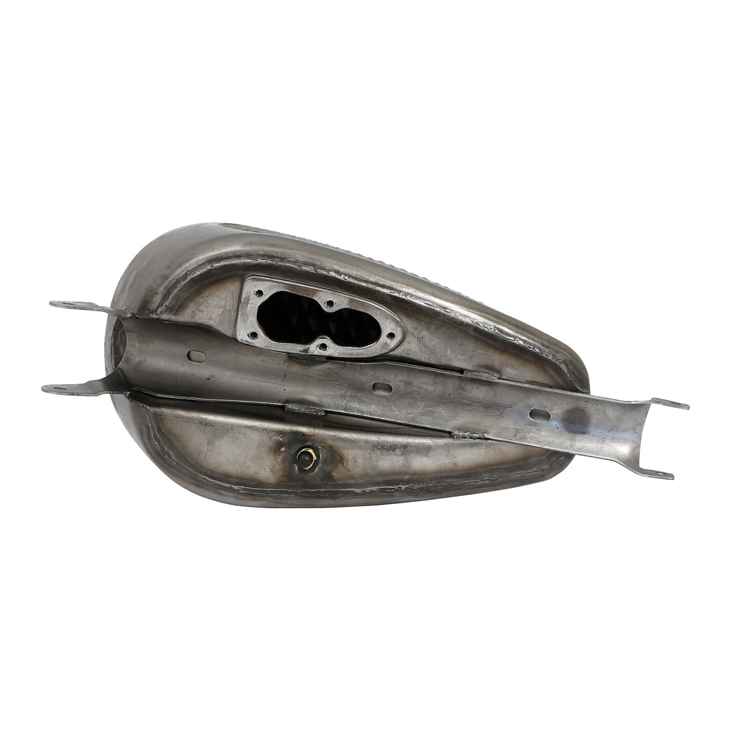 Gas tank, XL diamond style. 3.3 gallon, Unpainted, Raw