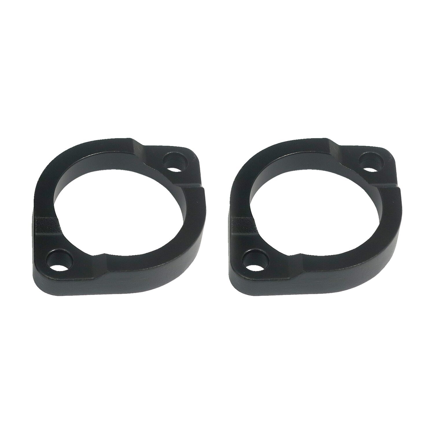 Flange, exhaust pipe 04-17 thick style, Black, Matte