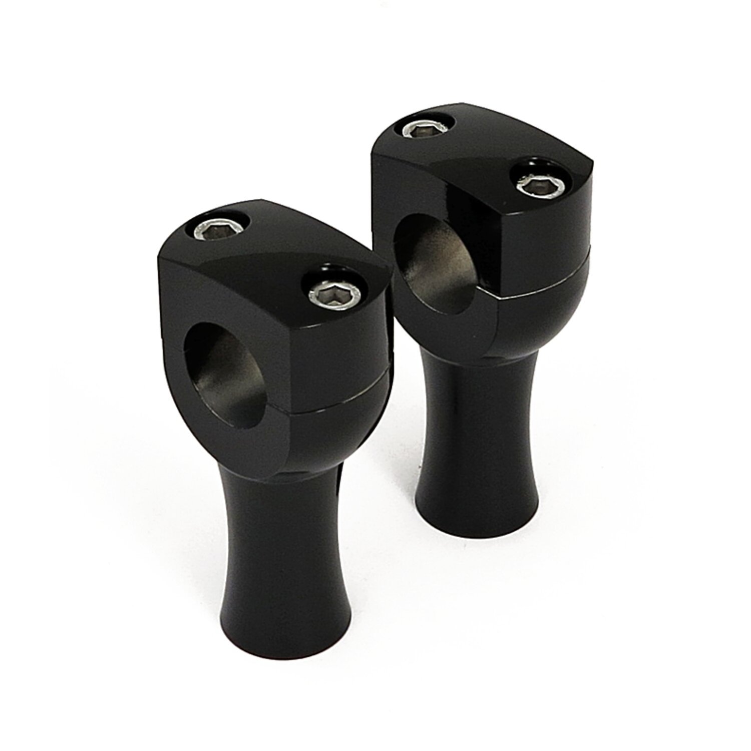 Dighton 3" domed risers, Black, Gloss