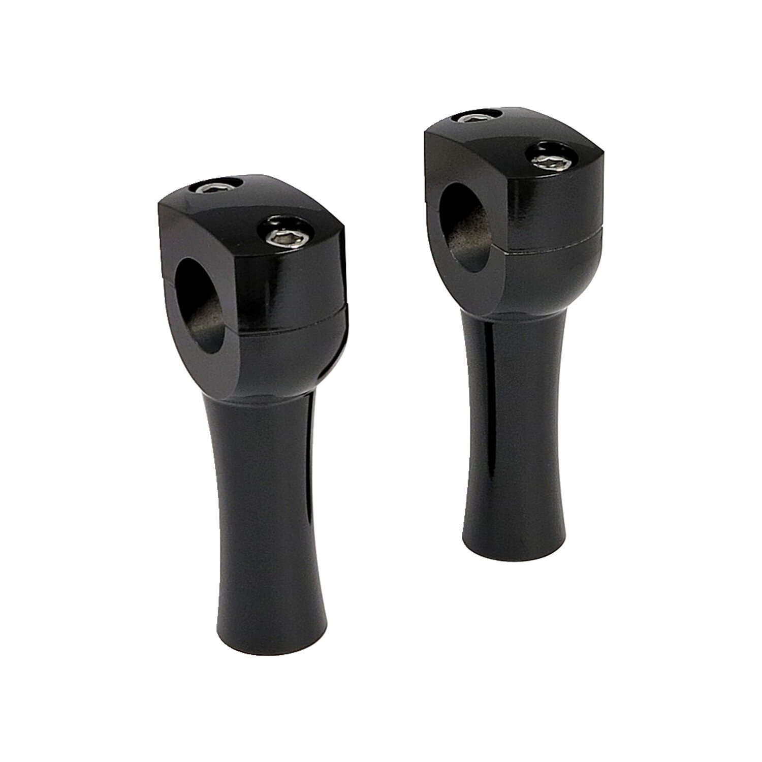 Dighton 4" domed risers, Black, Gloss