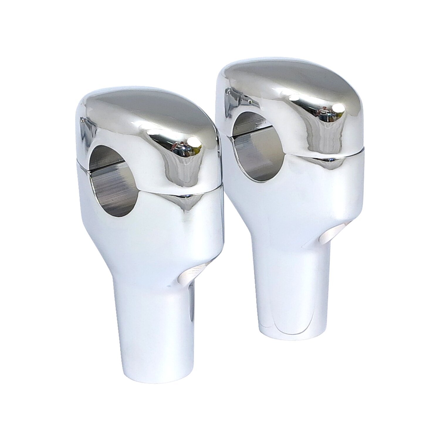 1-1/4" diameter smooth riser set. 3-1/2" rise, Silver, Chrome
