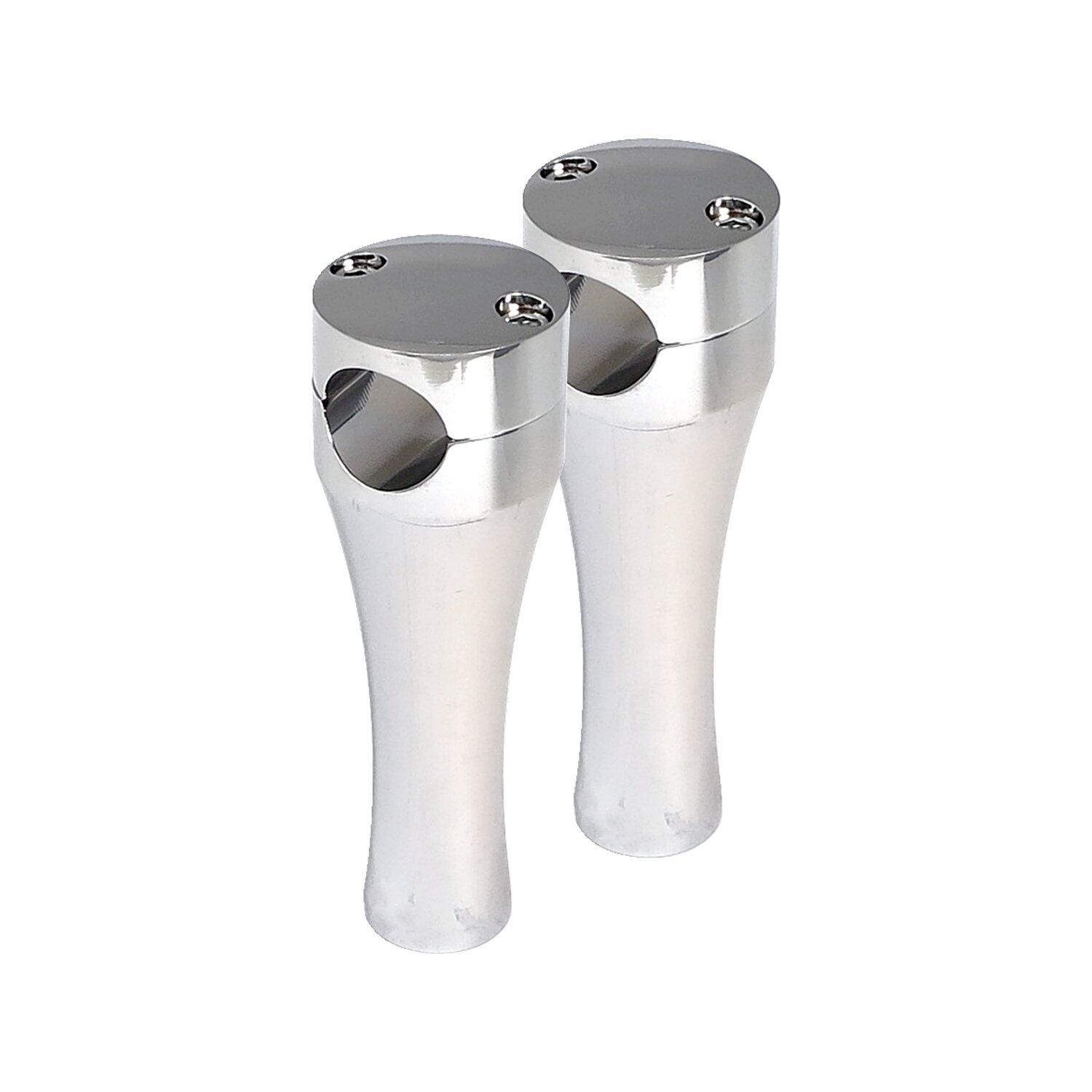 Hurst, 6" aluminum riser set, Silver, Chrome