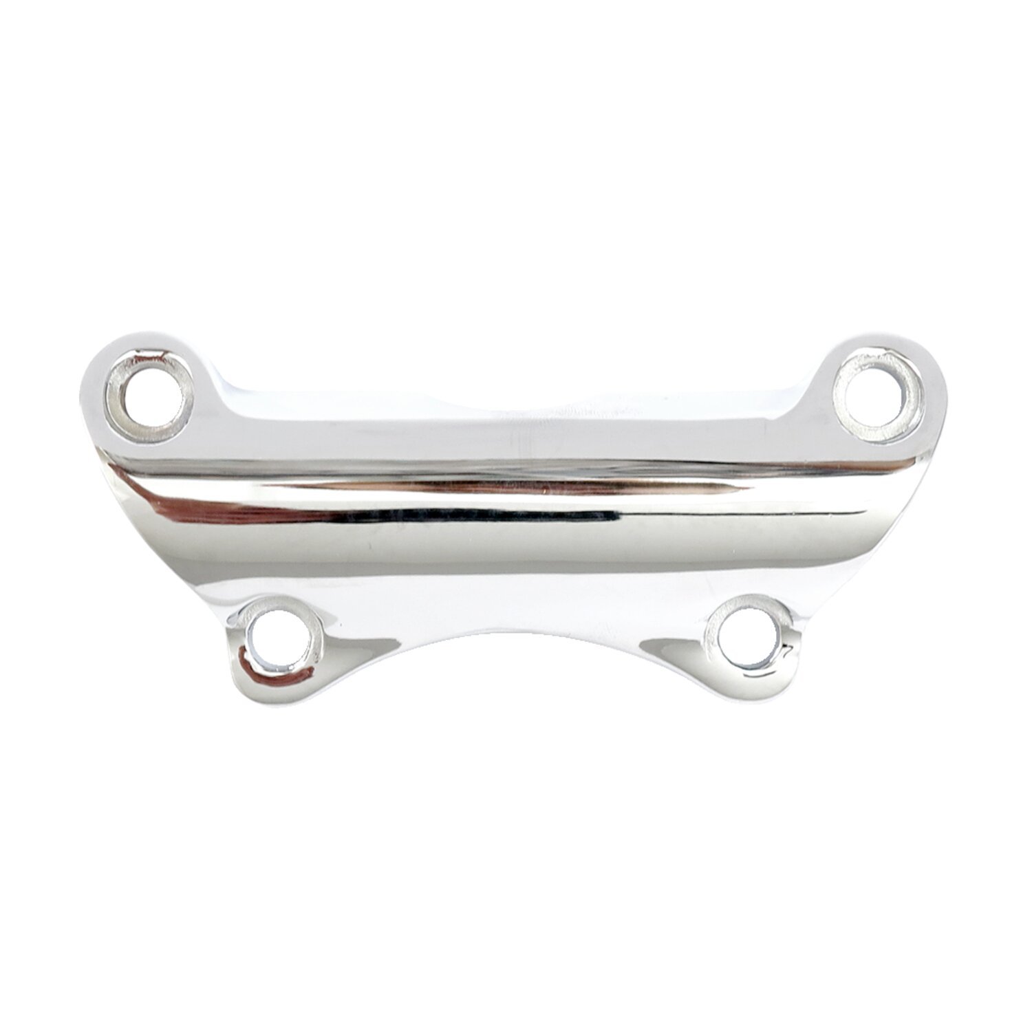 OEM style Touring handlebar top clamp, Silver, Chrome