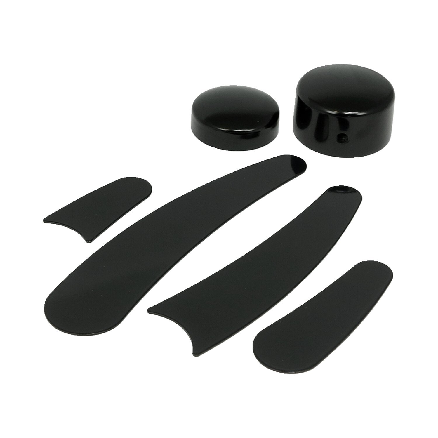 Frame inserts rear & swingarm pivot bolt covers, Black
