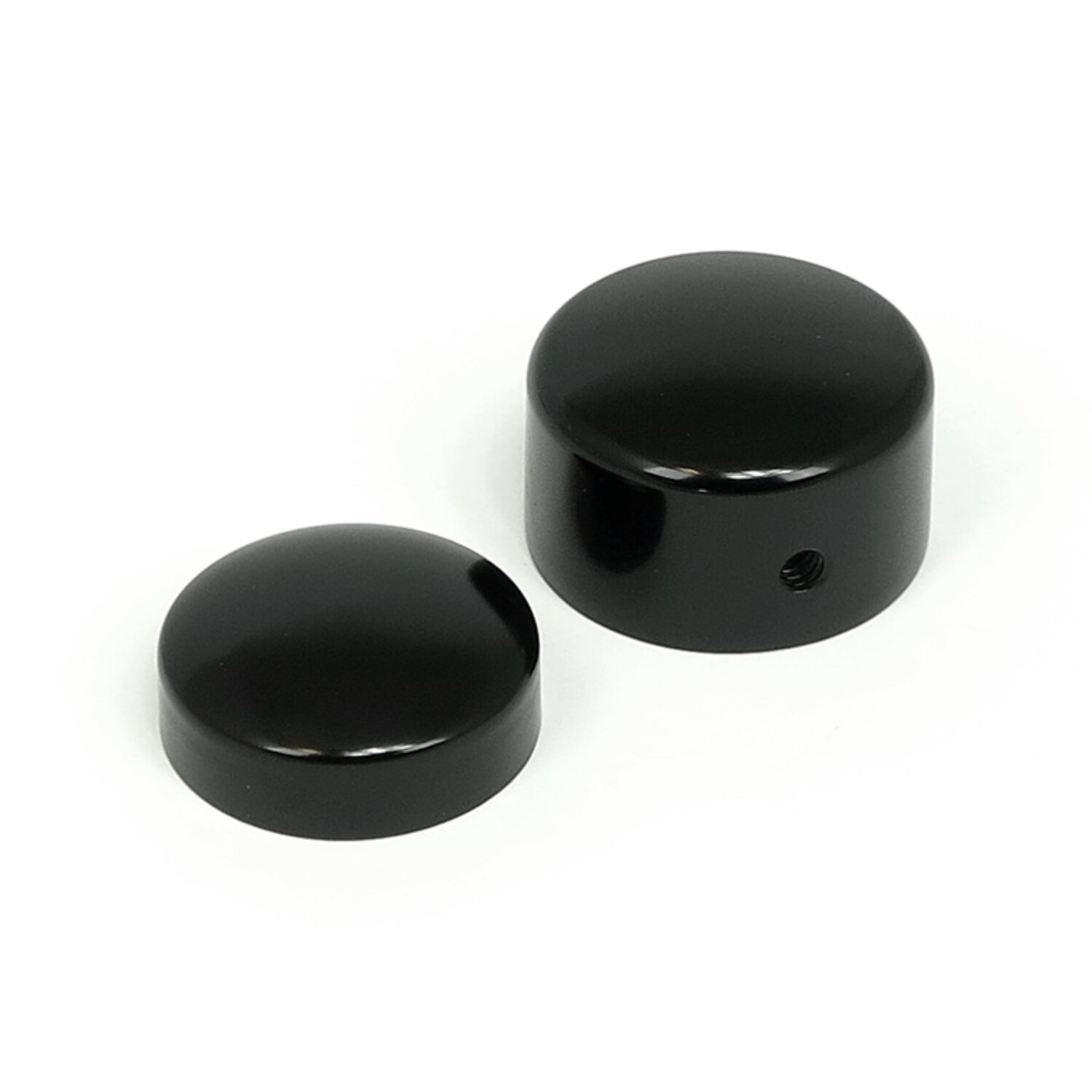 Swingarm pivot bolt covers, Black