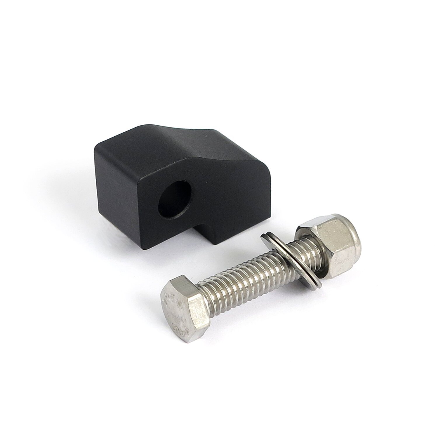 Custom headlamp mount block. angled, Black