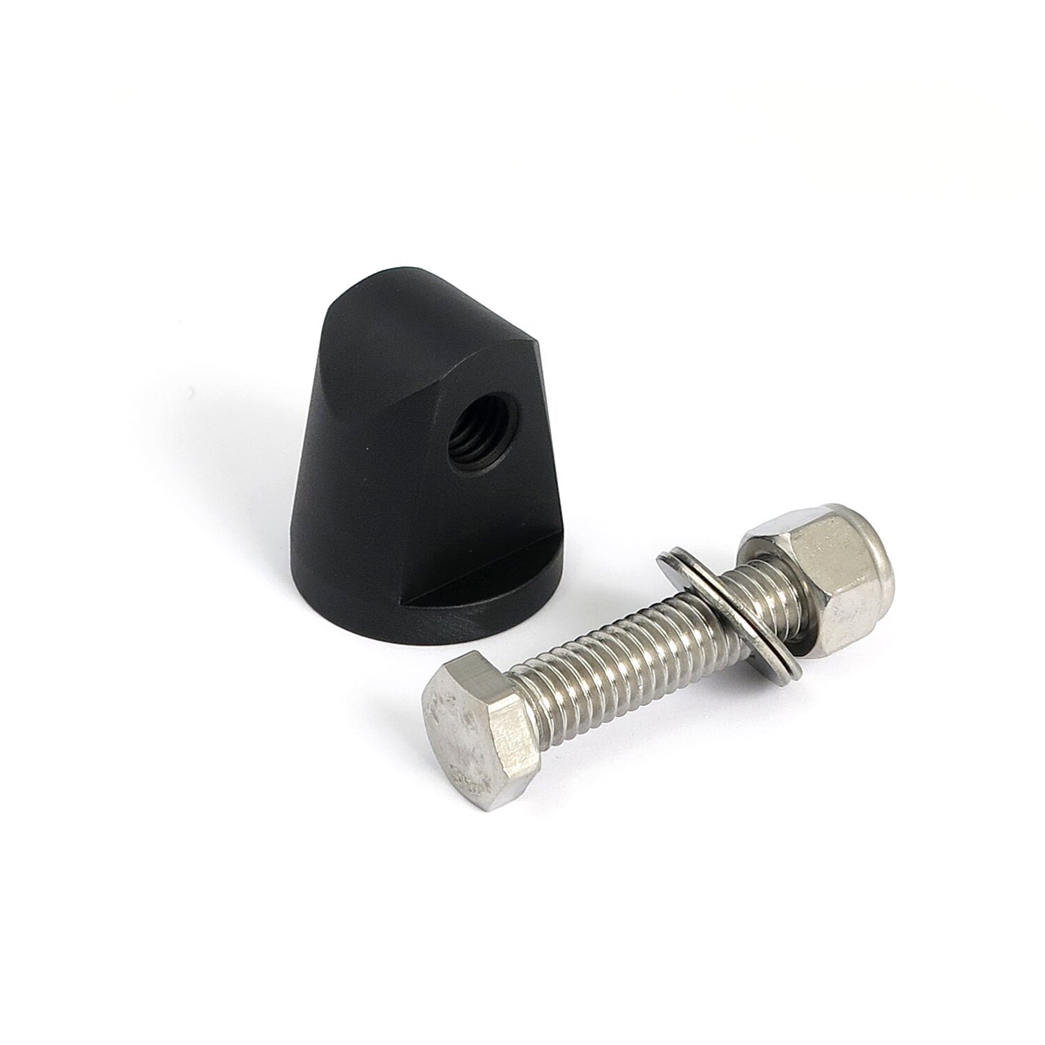 Straight cone headlamp mount block, Black