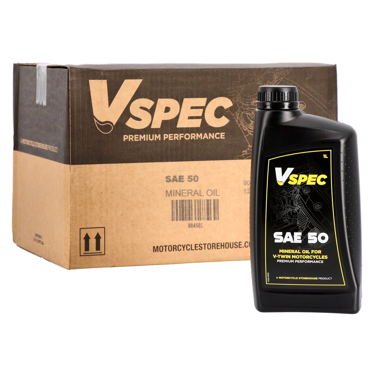 Vspec, SAE 50 (Mineral) motor oil. 1 liter bottle