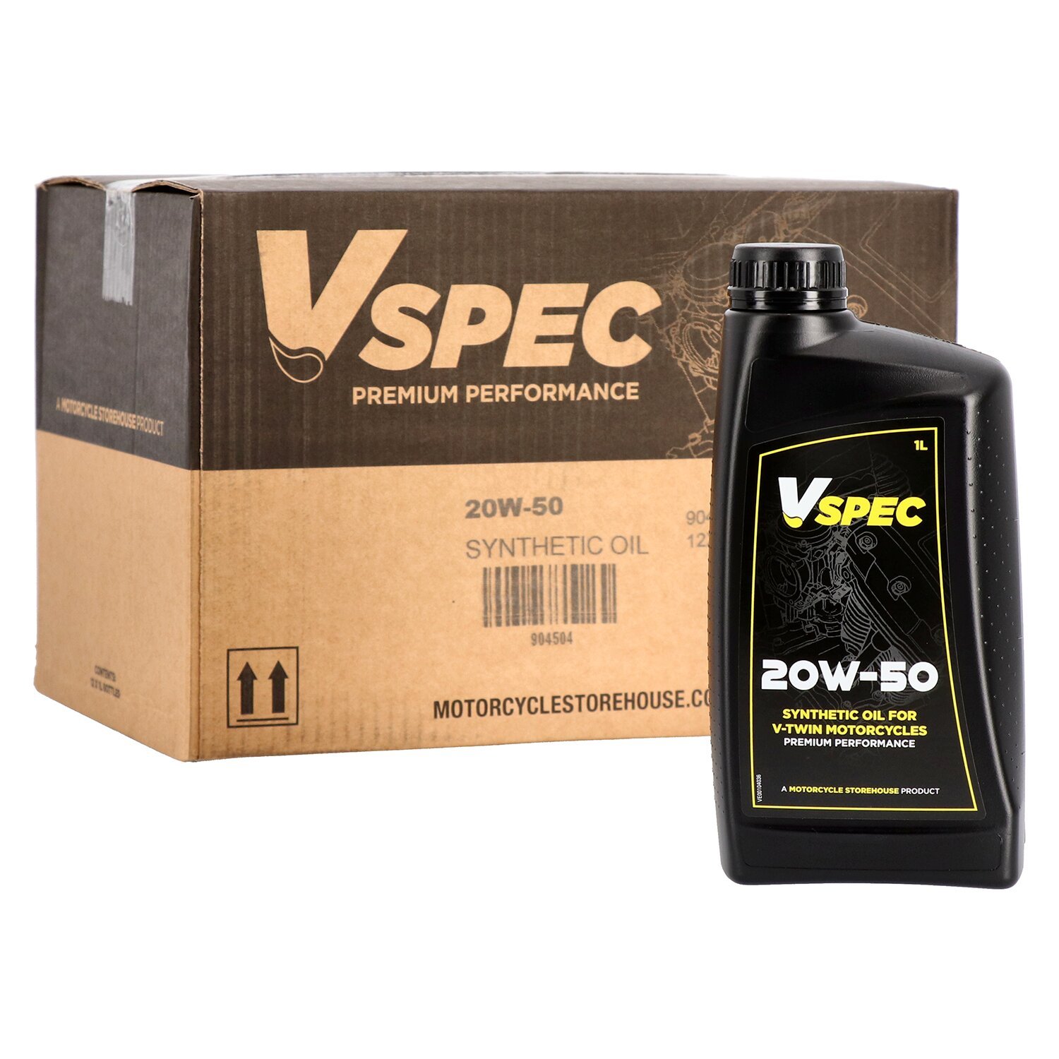 Vspec, 20W50 Full Synthetic motor oil. 1 liter bottle