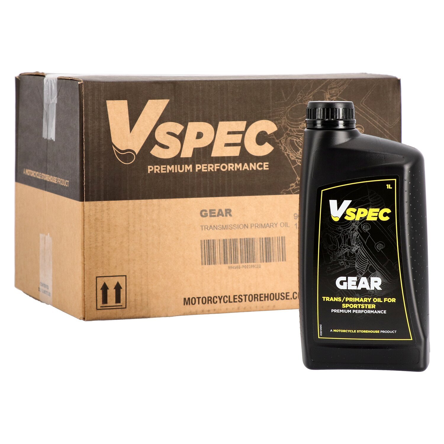 Vspec, XL Sportster primary/transmission oil. 1 liter bottle