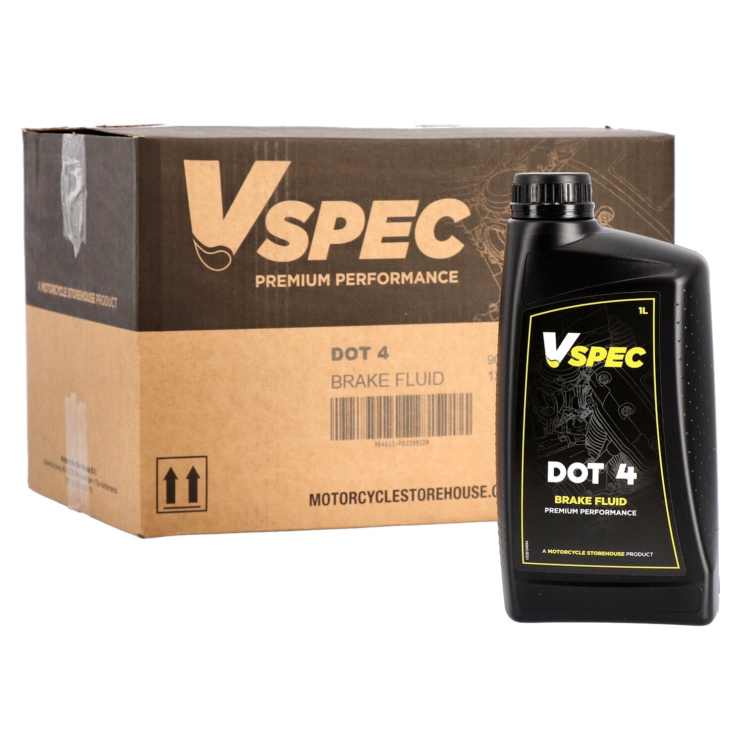 Vspec, brake fluid DOT 4. 1 liter