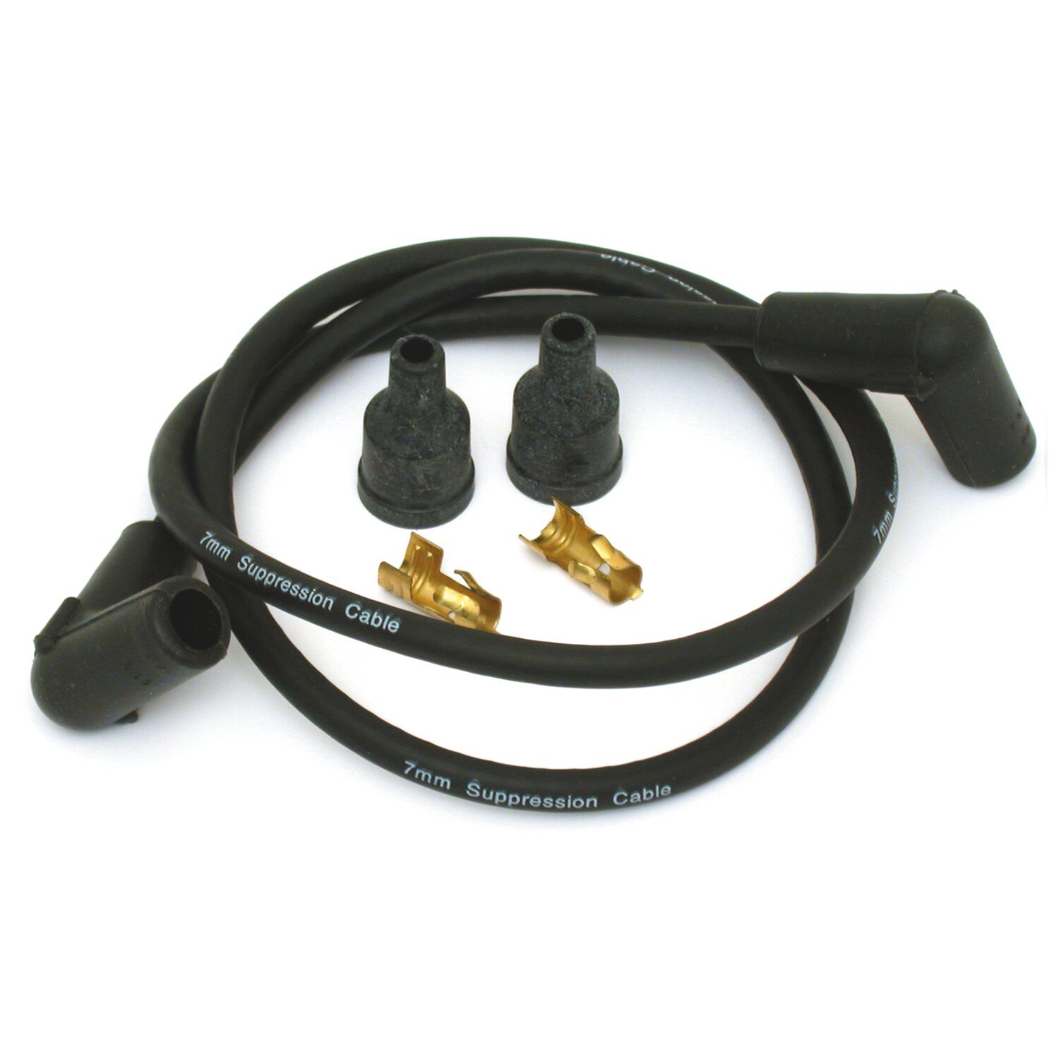 Universal 7mm spark plug wire set, Black