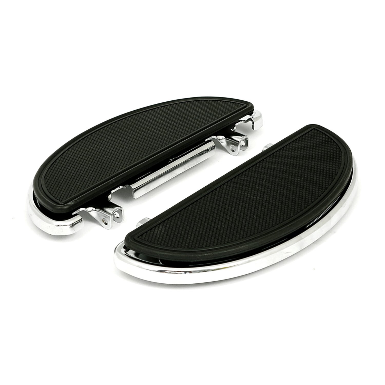 Oval early style floorboards. with dampers, Chrome