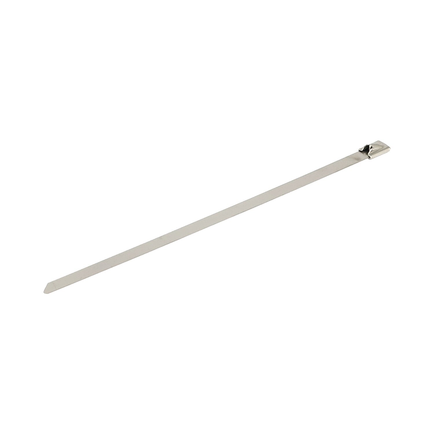 Exhaust tie wraps 8" long clear stainless, Silver