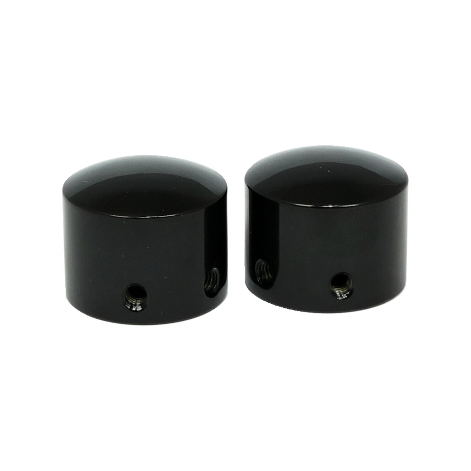 Front axle nut cap kit. Black. Domed