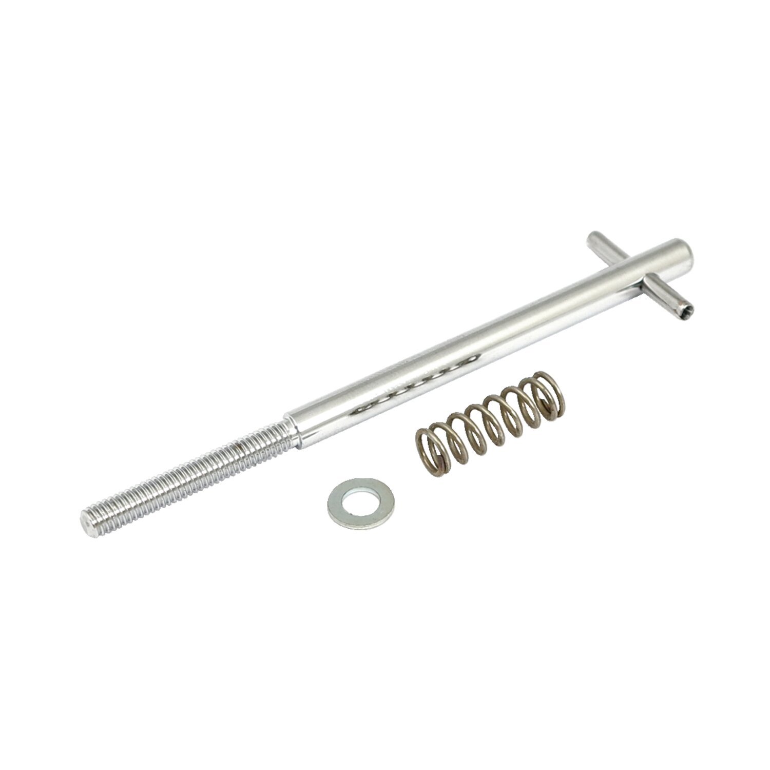 Idle screw, extended length. hand adjustable, Chrome