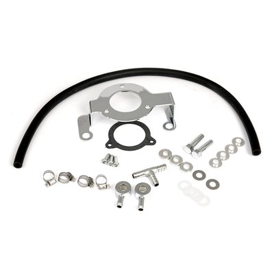 Includes air cleaner adapter bracket, breather bolts, hose, crankcase filter and mounting hardware. 
Note: For models with electronic throttle.