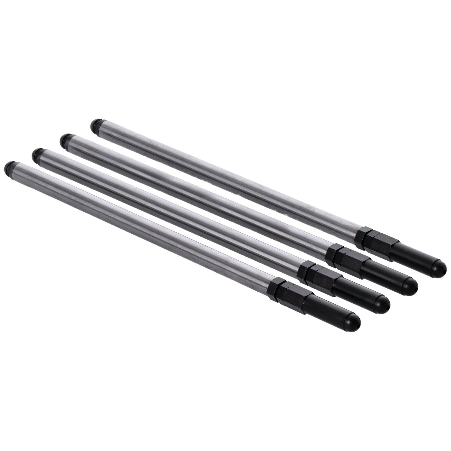 S&S, adj. chromoly pushrod set. Sportster Std length, Chrome