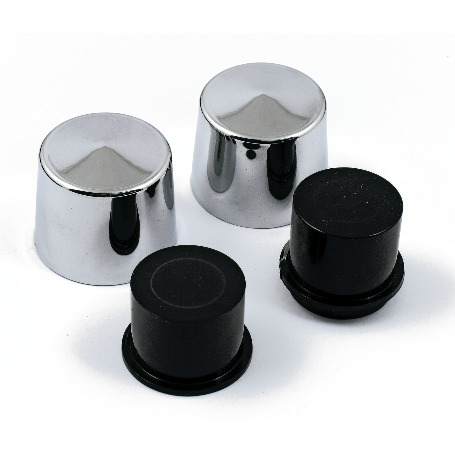 Smoothtopps, push-on bolt cover set, Black