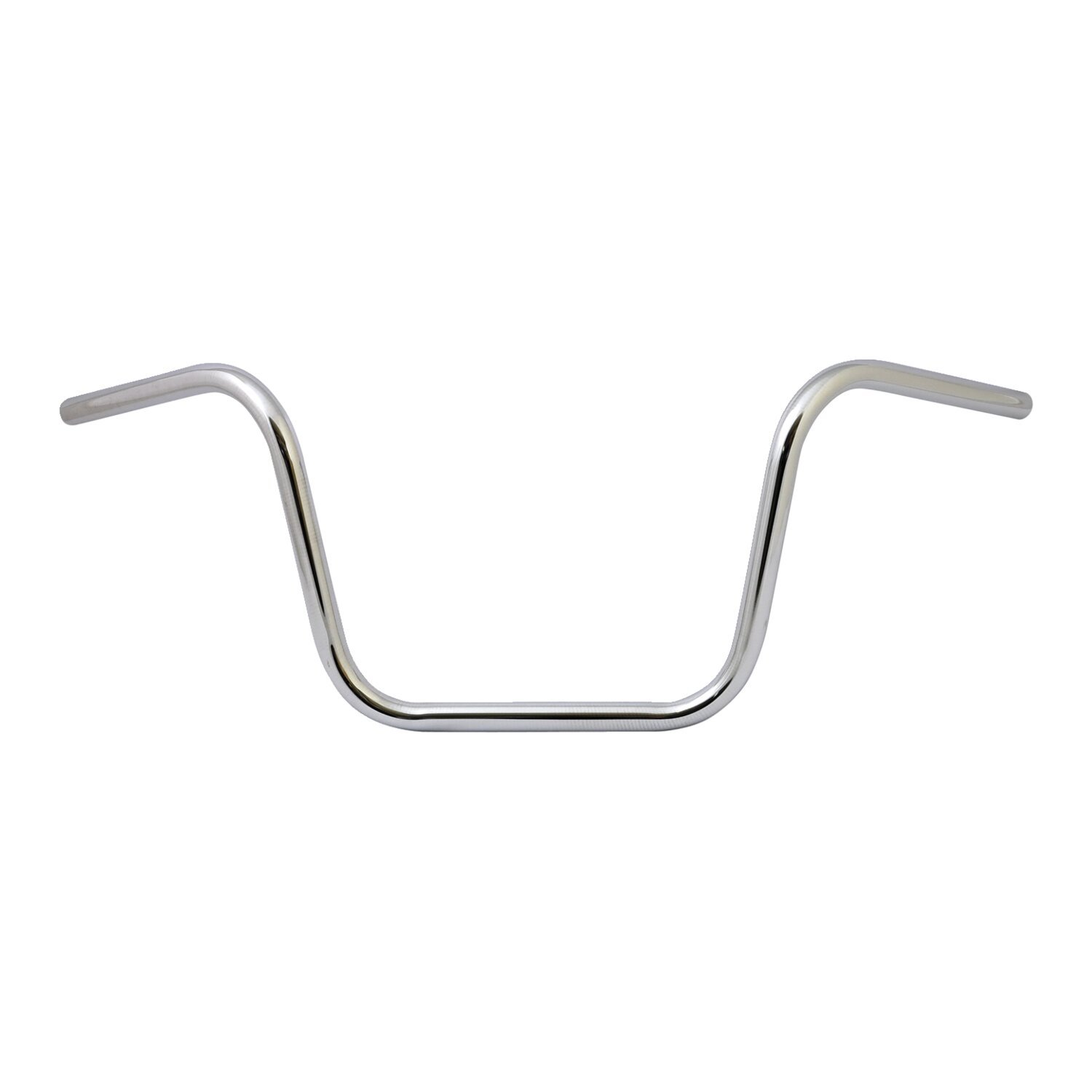 Apehanger handlebar, 12" rise, 1, Silver, Chrome
