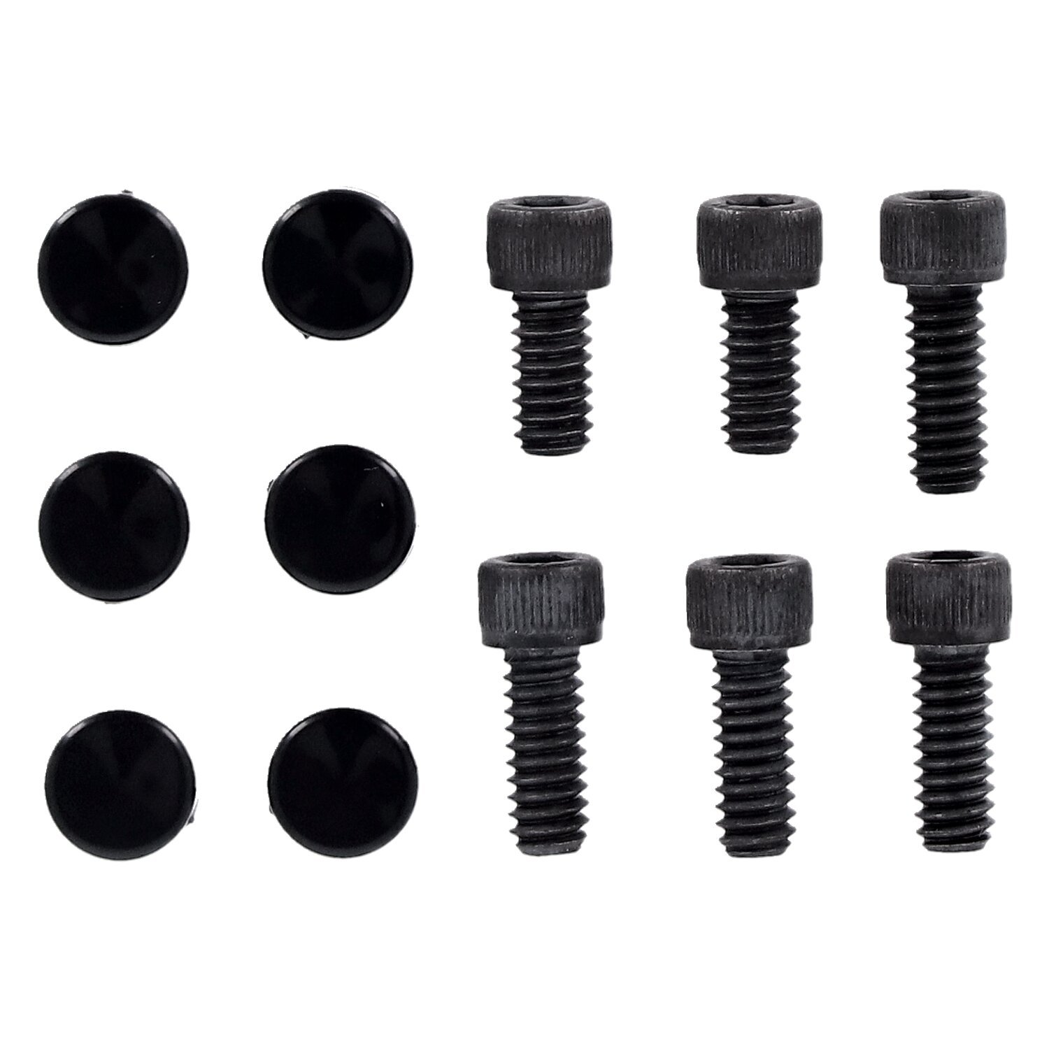 Smoothtopps, push-on bolt & cover kit, Black