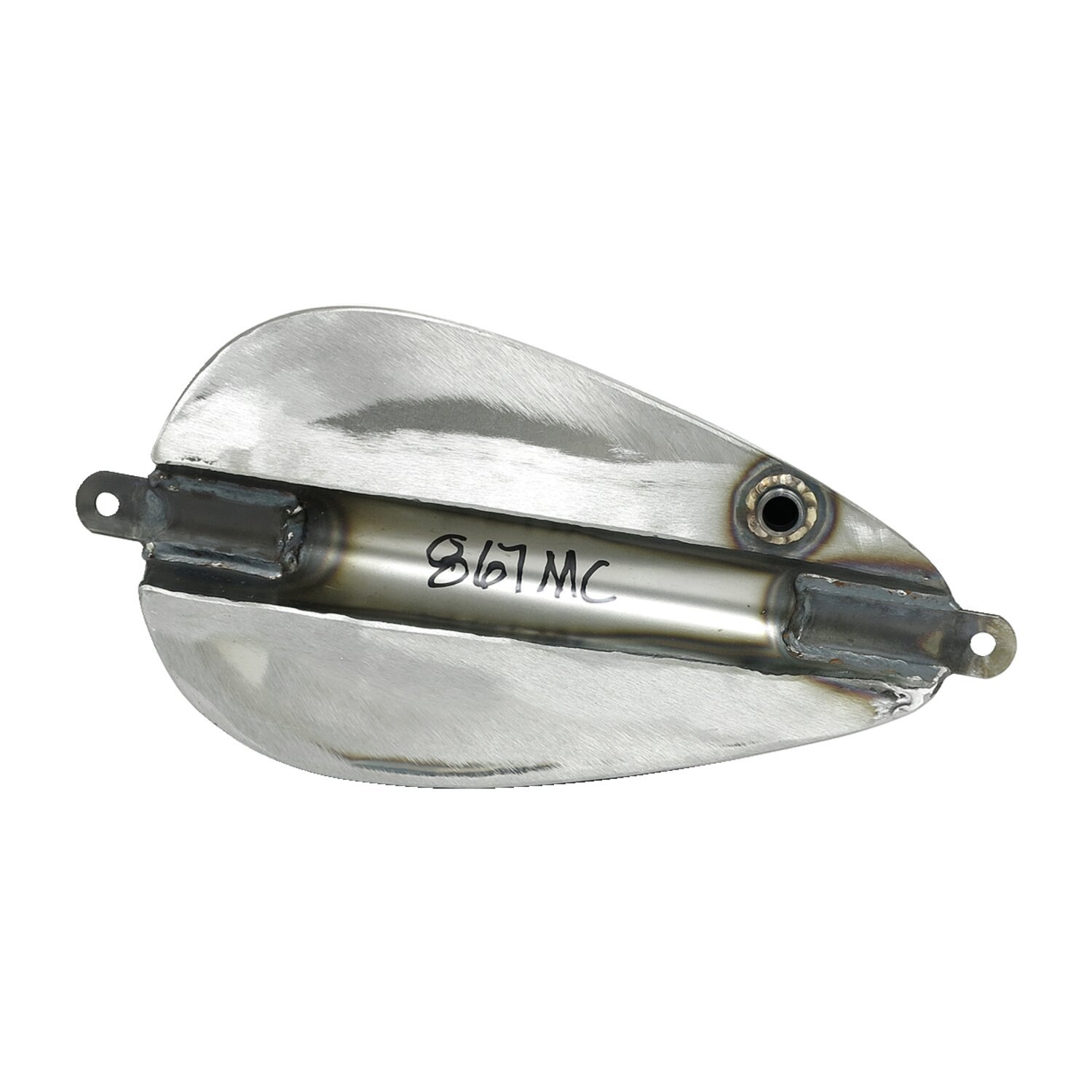 Paughco, 'Mini Style' Sportster gas tank, 1.7 gallon, Unpainted, Raw