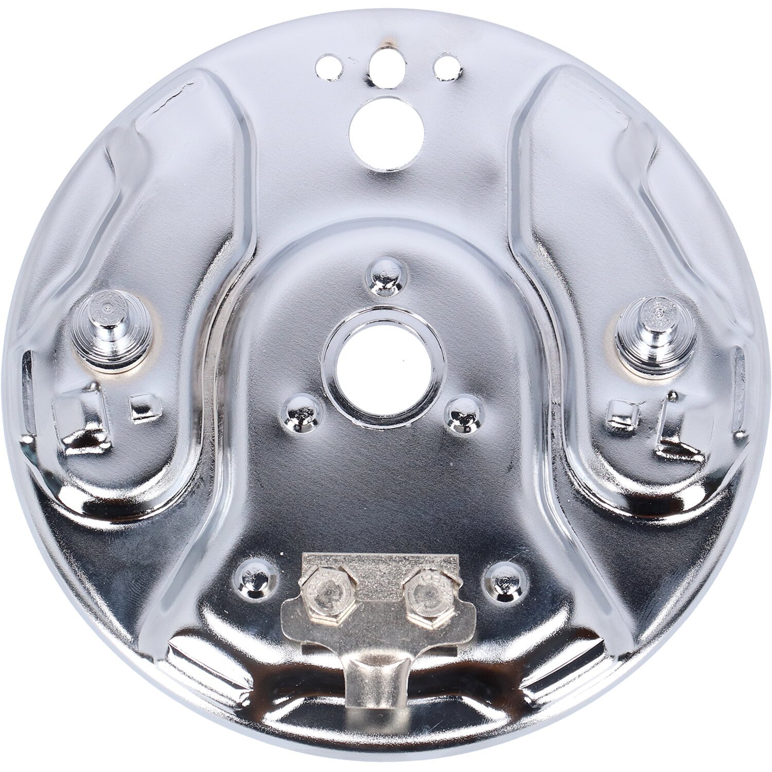 Rear hydraulic brake backing plate, Chrome