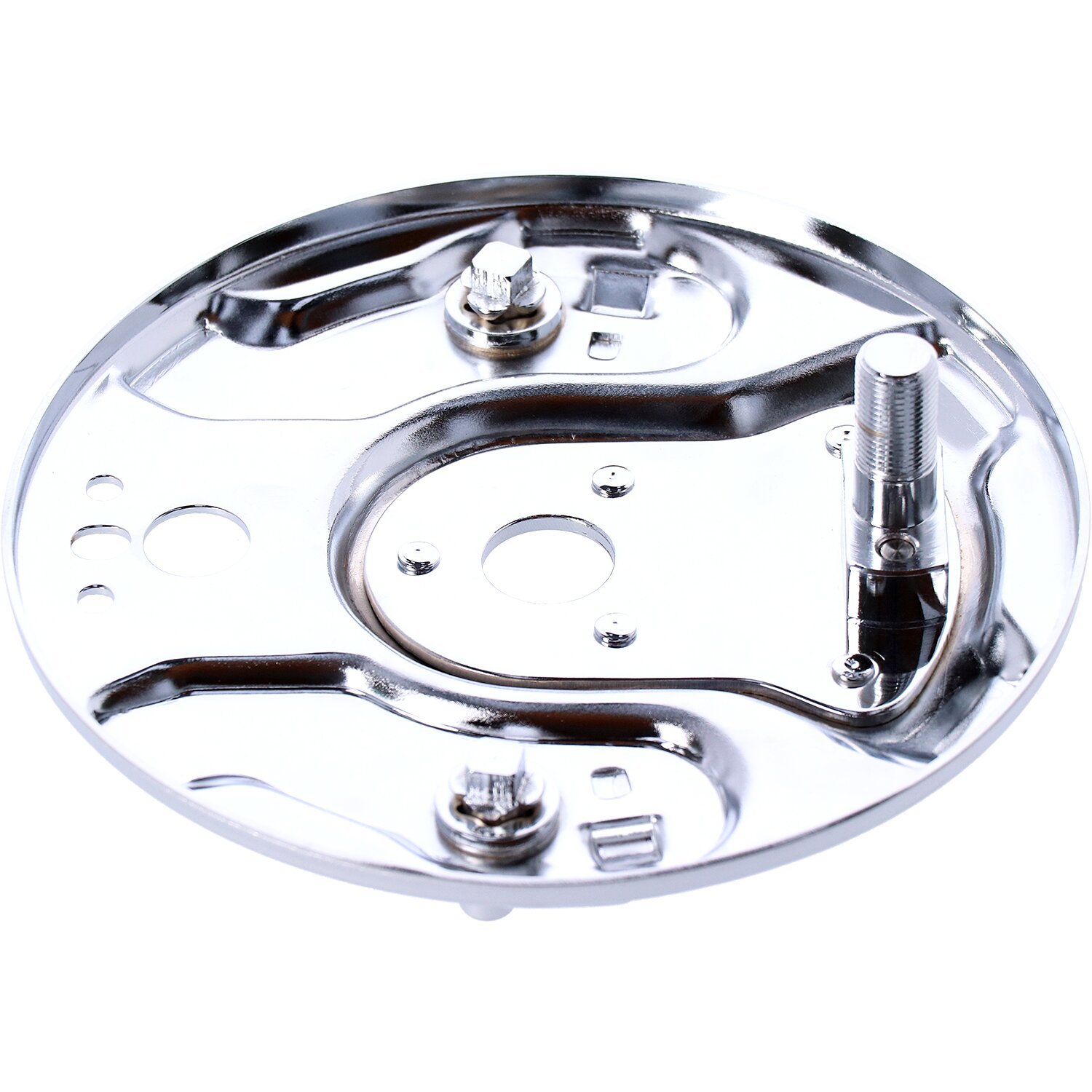 Rear hydraulic brake backing plate, Chrome