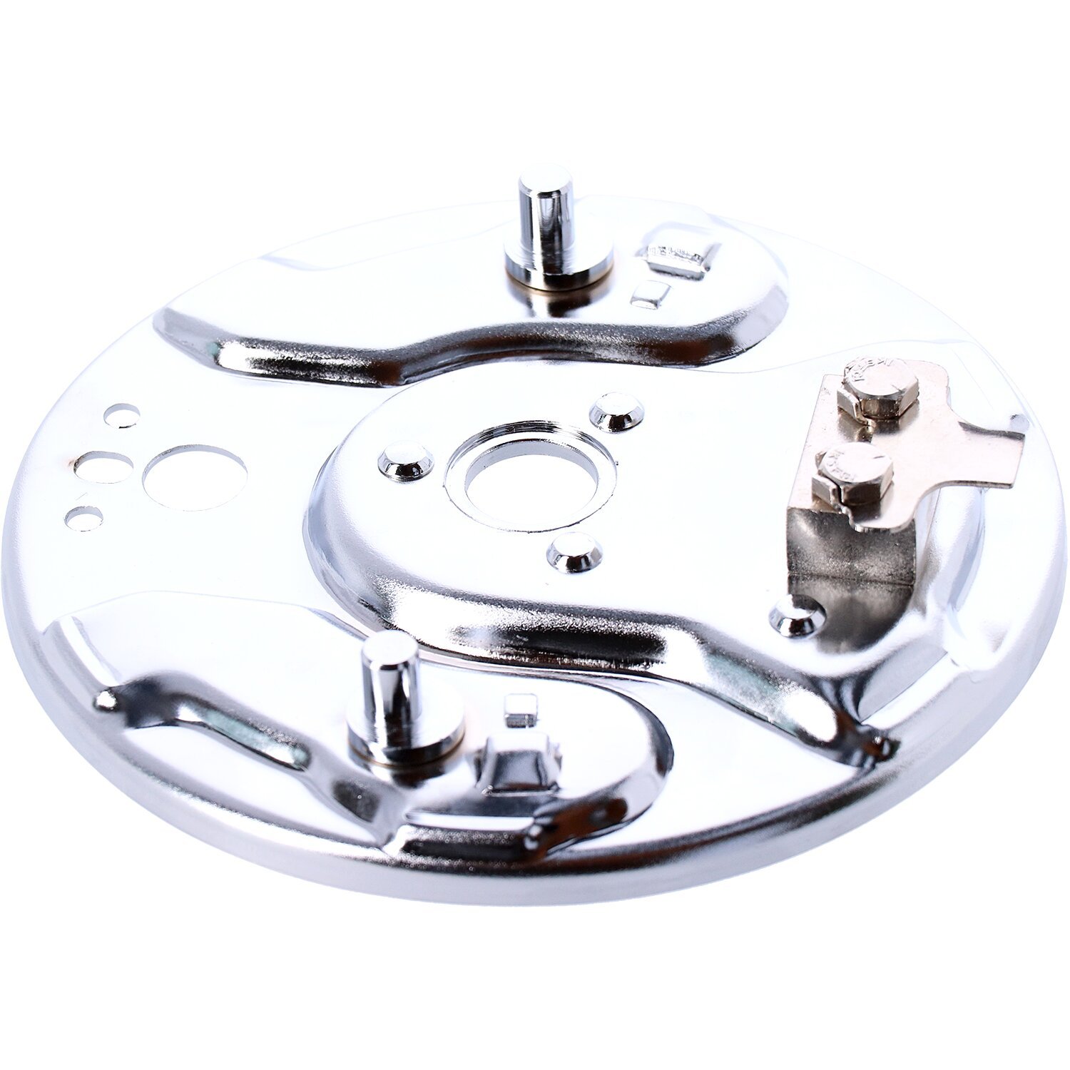 Rear hydraulic brake backing plate, Chrome