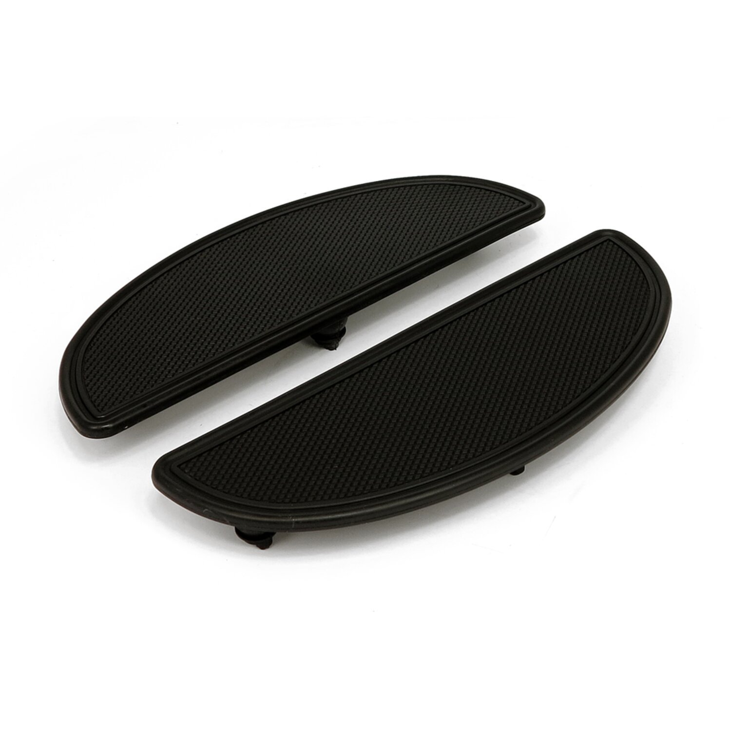 Oval floorboard pads. knurled/ribbed, Black