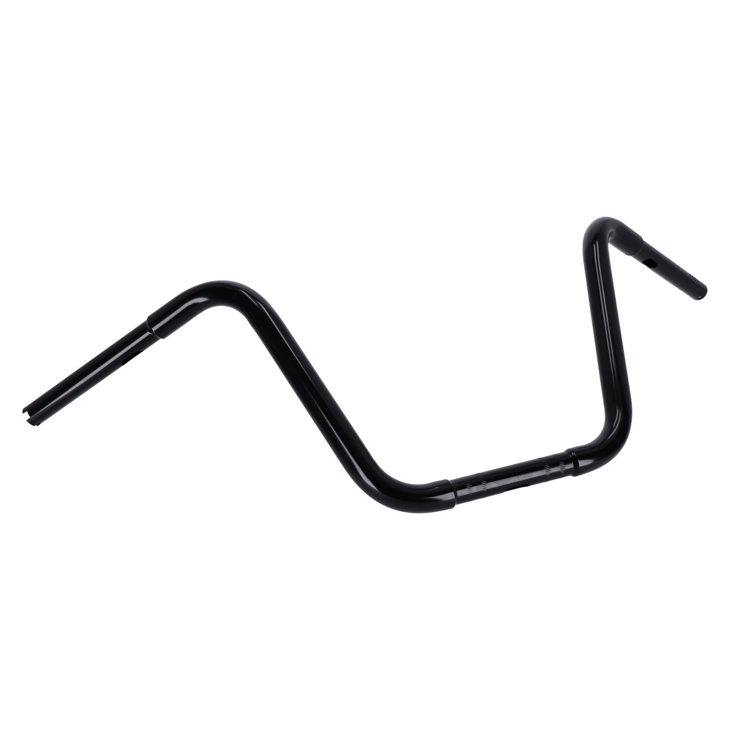 1-1/4" Buffalo Apehangers, 12" high, Black, Gloss