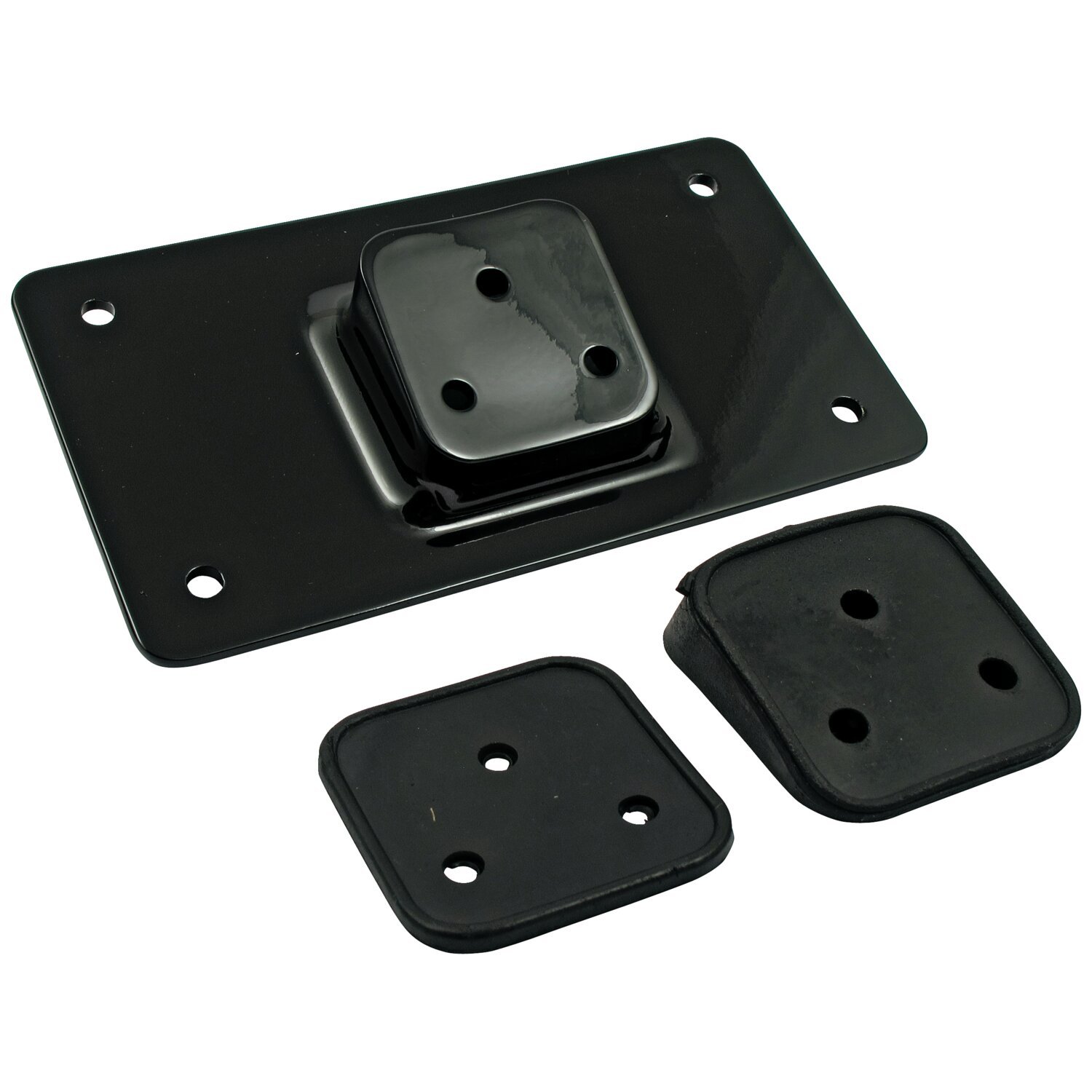 License plate bracket, Black, flat